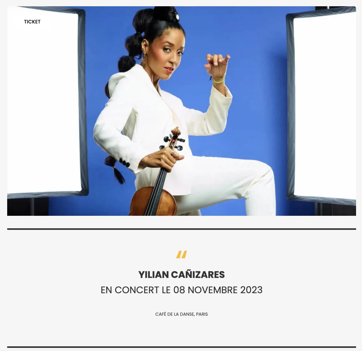 Photo de Yilian Cañizares