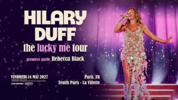 Affiche de Hilary Duff de retour à Paris !